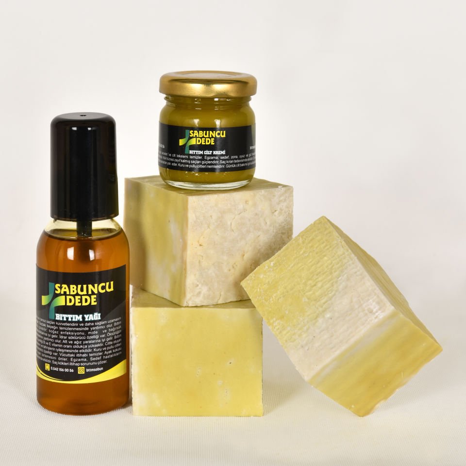 Bıttım  Sabunu 1 Kg + Bıttım Yağı 100 ml + Bıttım Cilt Bakım Kremi 40 ml
